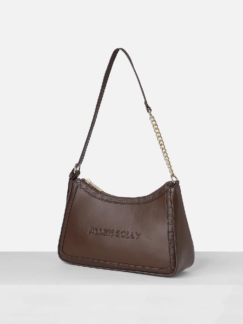 Women's Brown Textured Sling Bag