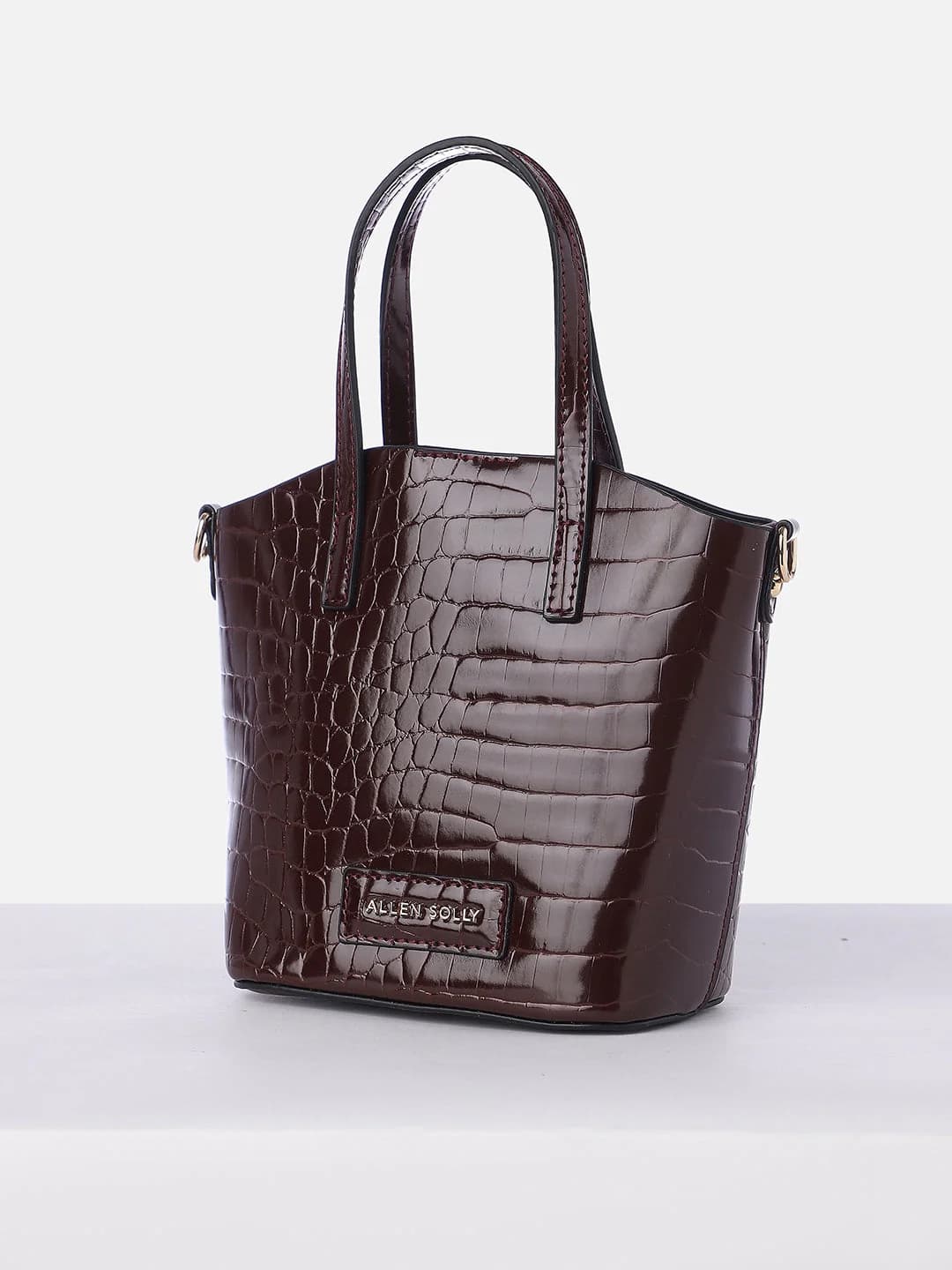 Women's Red Textured Satchel