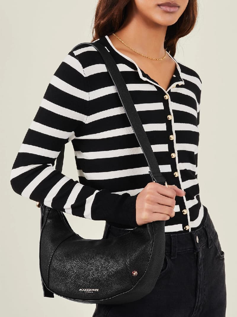 Women's Black Casual Solid Sling Bag