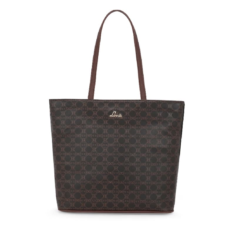 Women's Brown Casual Printed Tote Bag