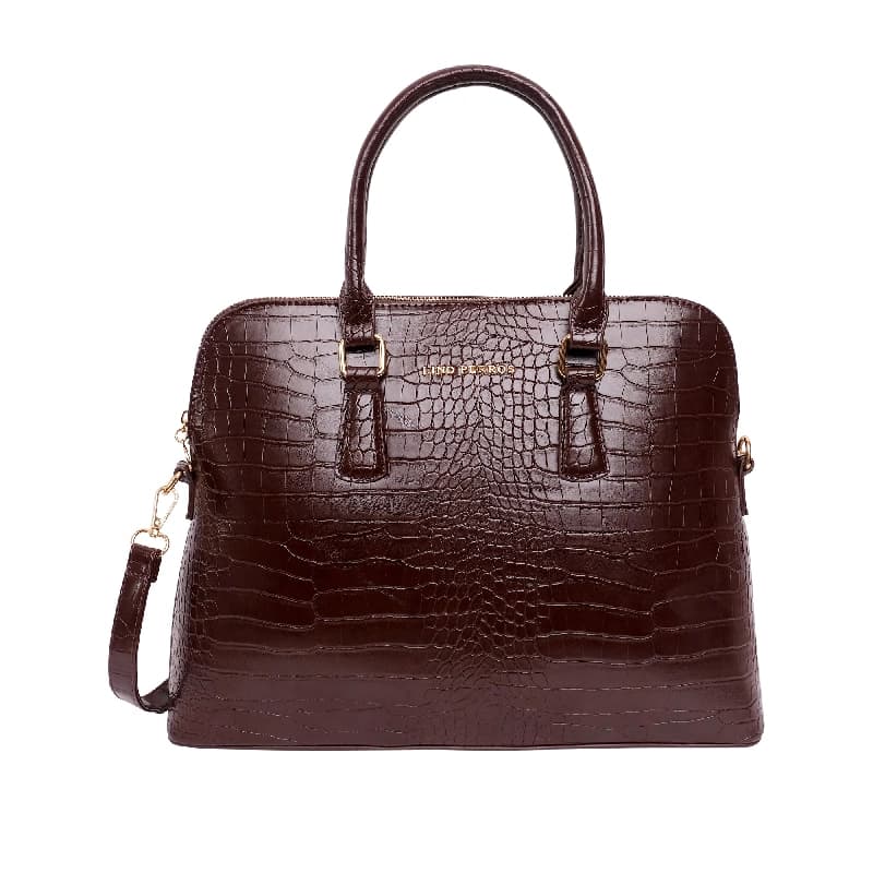 Women's Brown Casual Solid Satchel