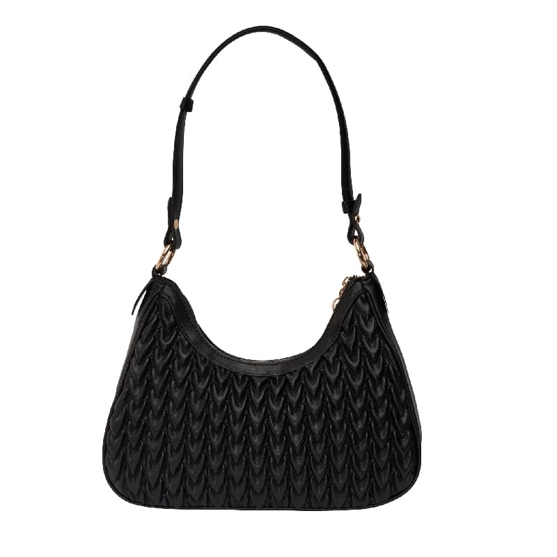 Women's Black Casual Solid Shoulder Bag