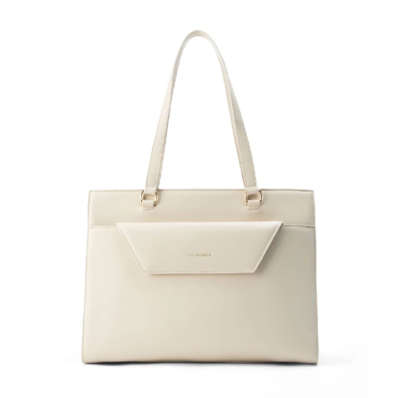 Women's Beige Casual Solid Tote Bag