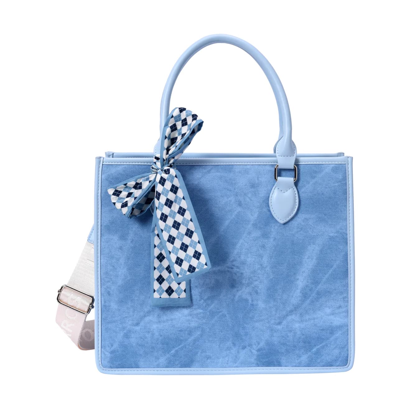 Women's Blue Casual Solid Tote Bag