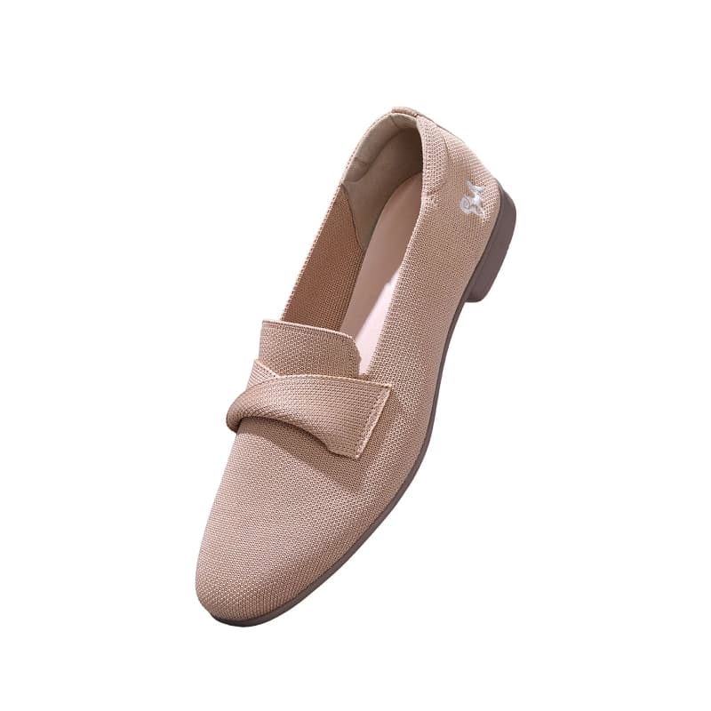 Women's Beige and Ivory Knit Grace Loafers