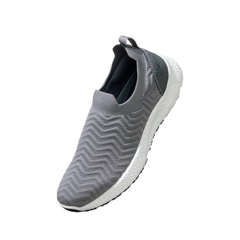 Men's Grey and White Flex Weave Slip On Casual Shoes