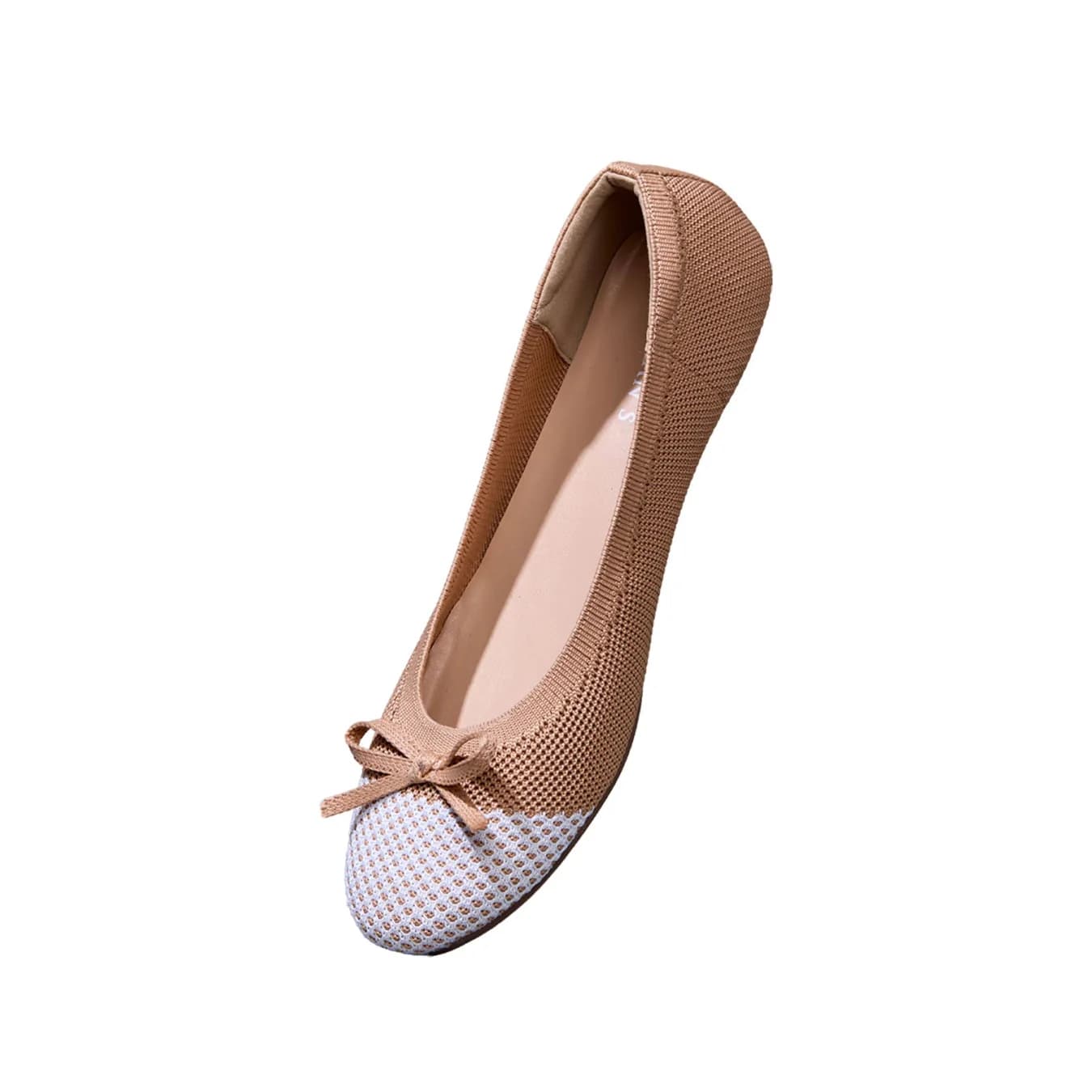 Women's Beige and Ivory Everyday Ballet Flats