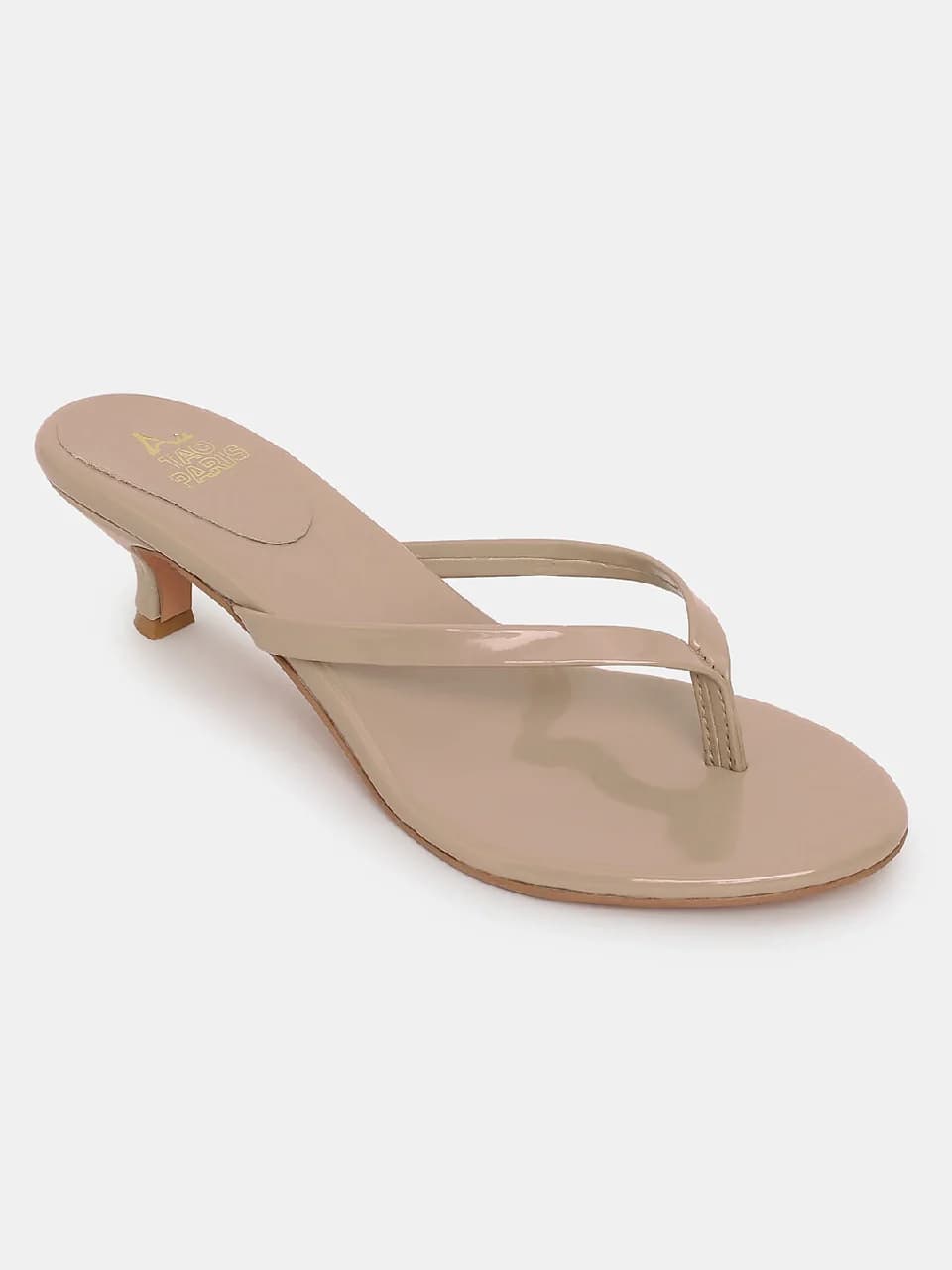 Women's Beige Casual PU Slip-Ons Sandals