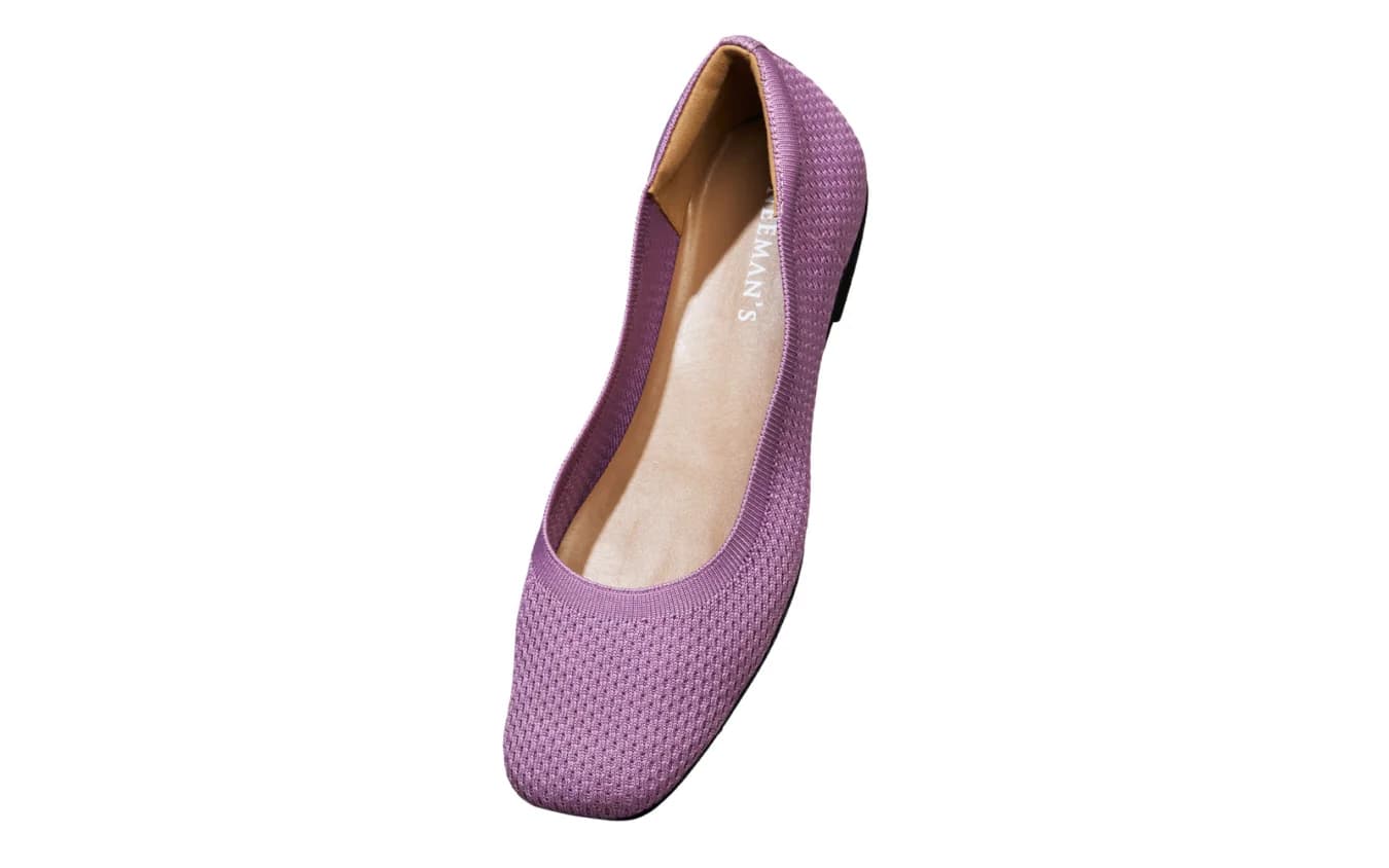 Women's Purple Wine Plush Square Flats