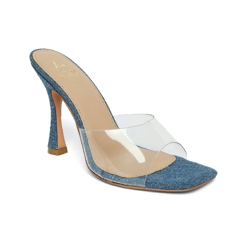 Women's Blue Casual PU Slip-Ons Sandals