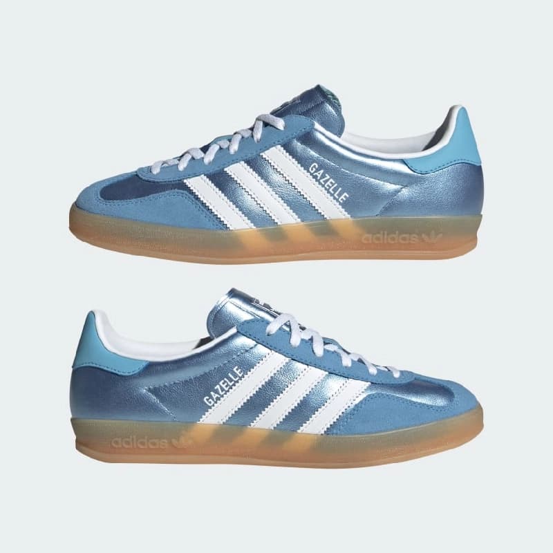 Women's Blue Gazelle Indoor W Lace-Up Sneakers