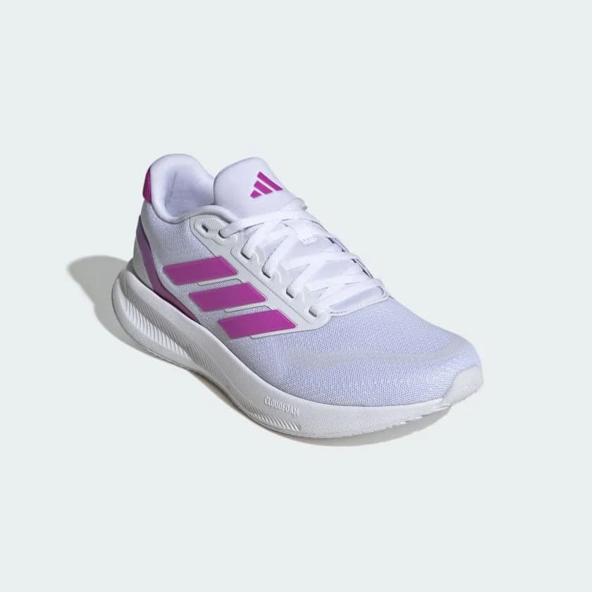 Women's White Runfalcon 5 W Lace-Up Running Shoes