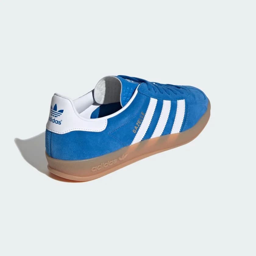 Men's Blue Gazelle Indoor Lace-Up Sneakers