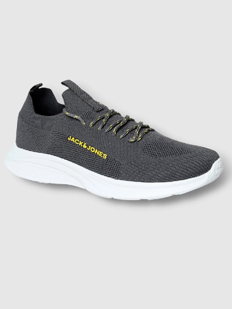 Men's Grey Casual Solid Sneakers