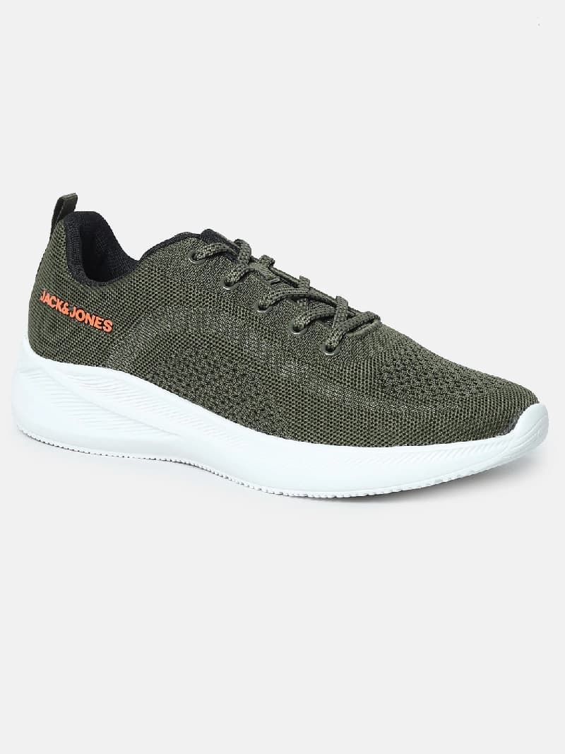 Men's Green Casual Colorblocked Sneakers