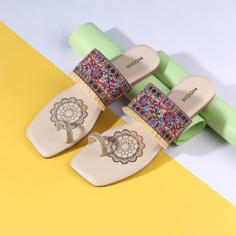 Women's Beige Casual Sandals