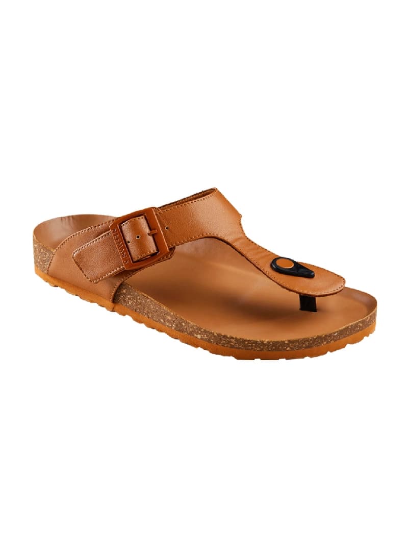 Men's Tan Cork Thong Sandals