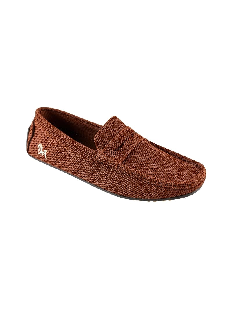 Men's Syrup Brown Knit Loafers