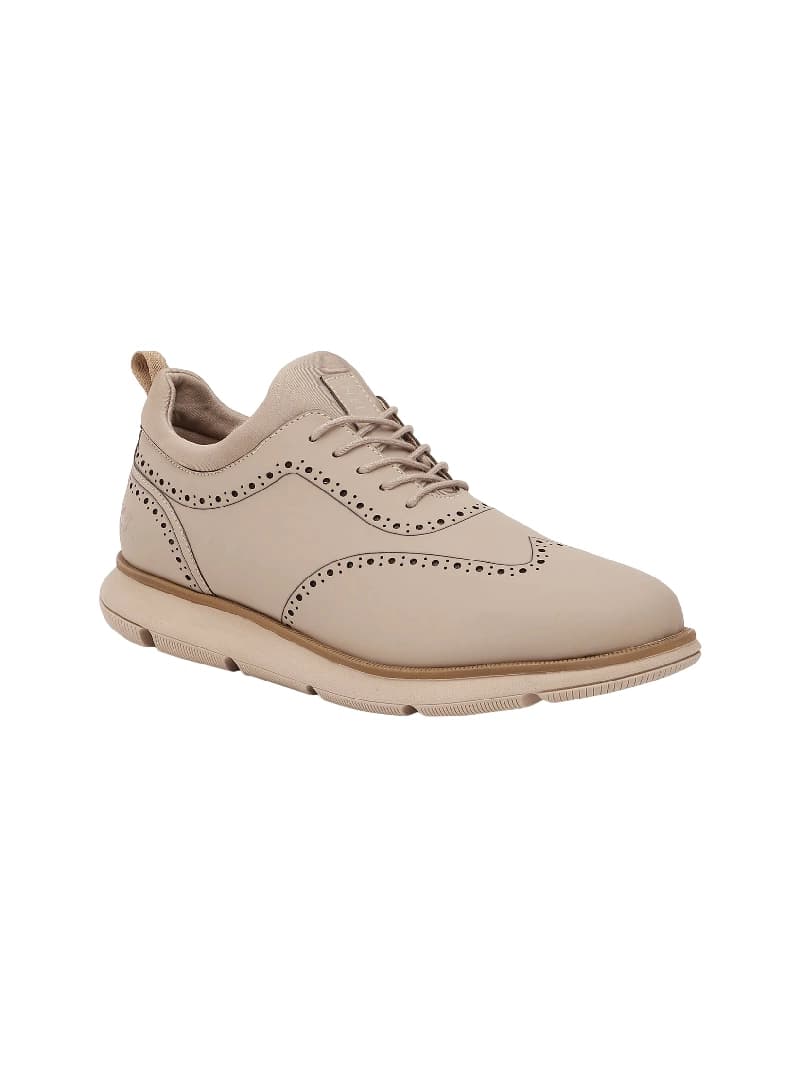Men's Beige Crossover Brogues Casual Shoes
