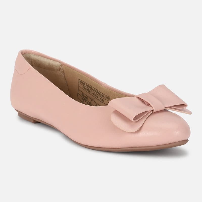 Women's Pink Formal Solid Slip-On Ballet