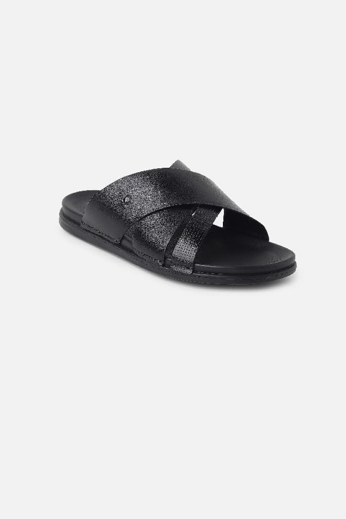 Men's Black Casual Synthetic Sandal