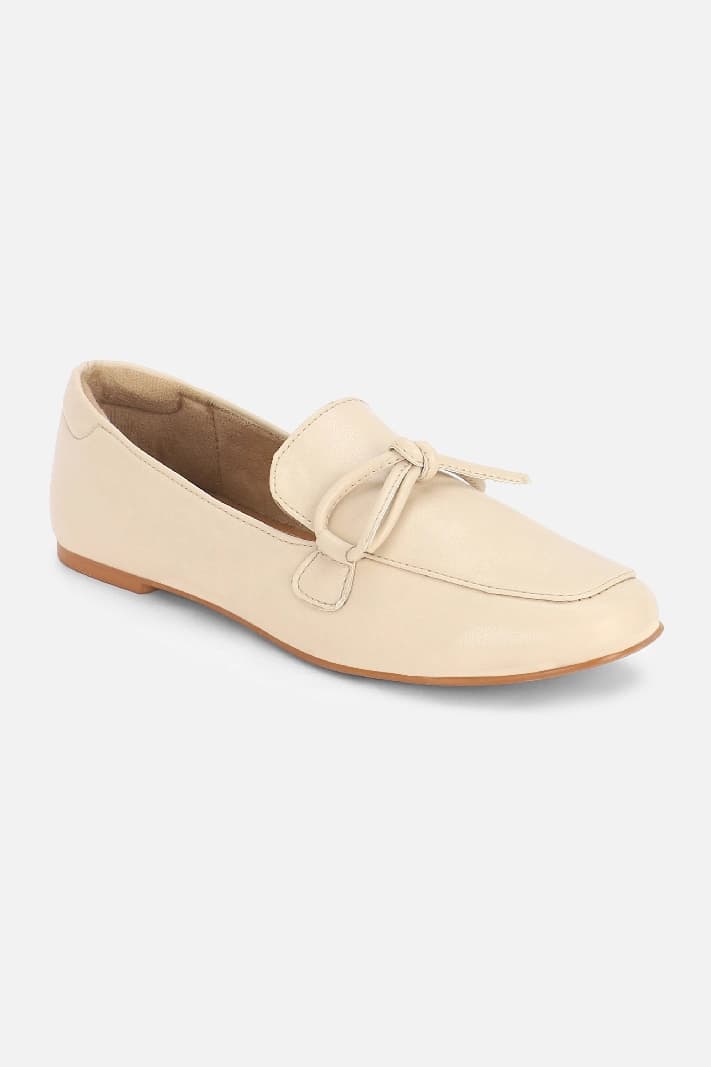 Women's Beige Casual Self Design Loafers