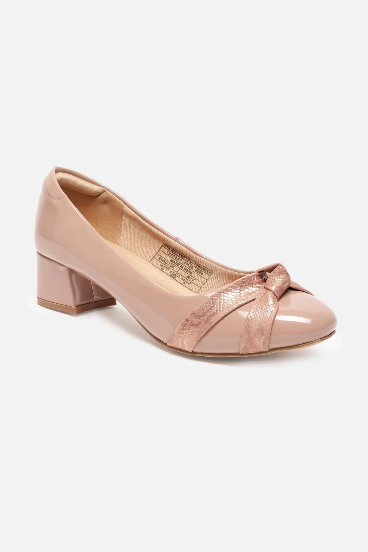 Women's Beige Casual Textured Pump