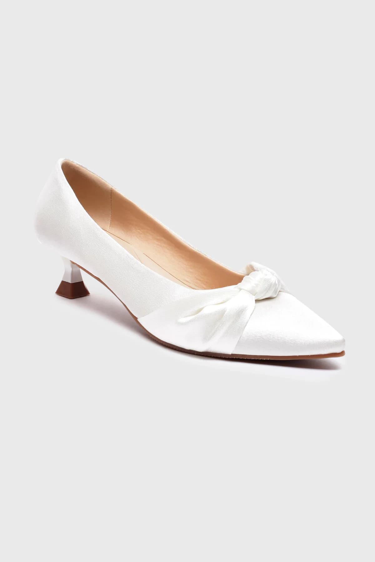 Women's Silver Casual Textured Pump