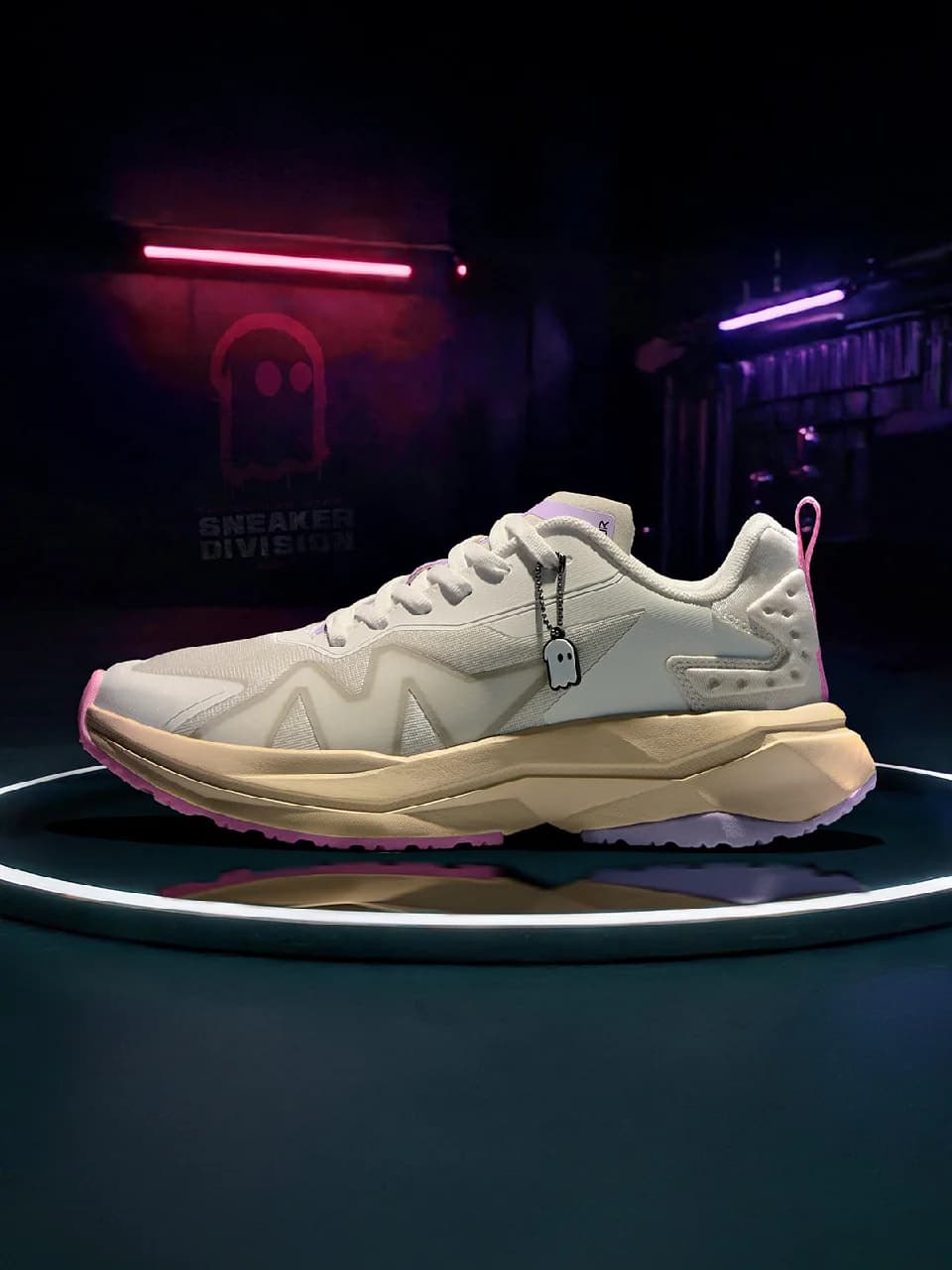 Men's Off White Casual Colourblock Sneakers