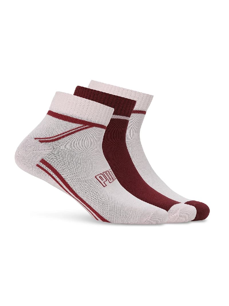 Unisex Sportstyle Quarter Socks - Pack of 3