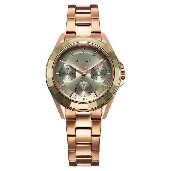 Women's Purple Green Round Dial Watch - 95315KM03