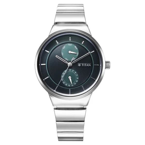 Women's Workwear Green Round Dial Watch - 2761SM01
