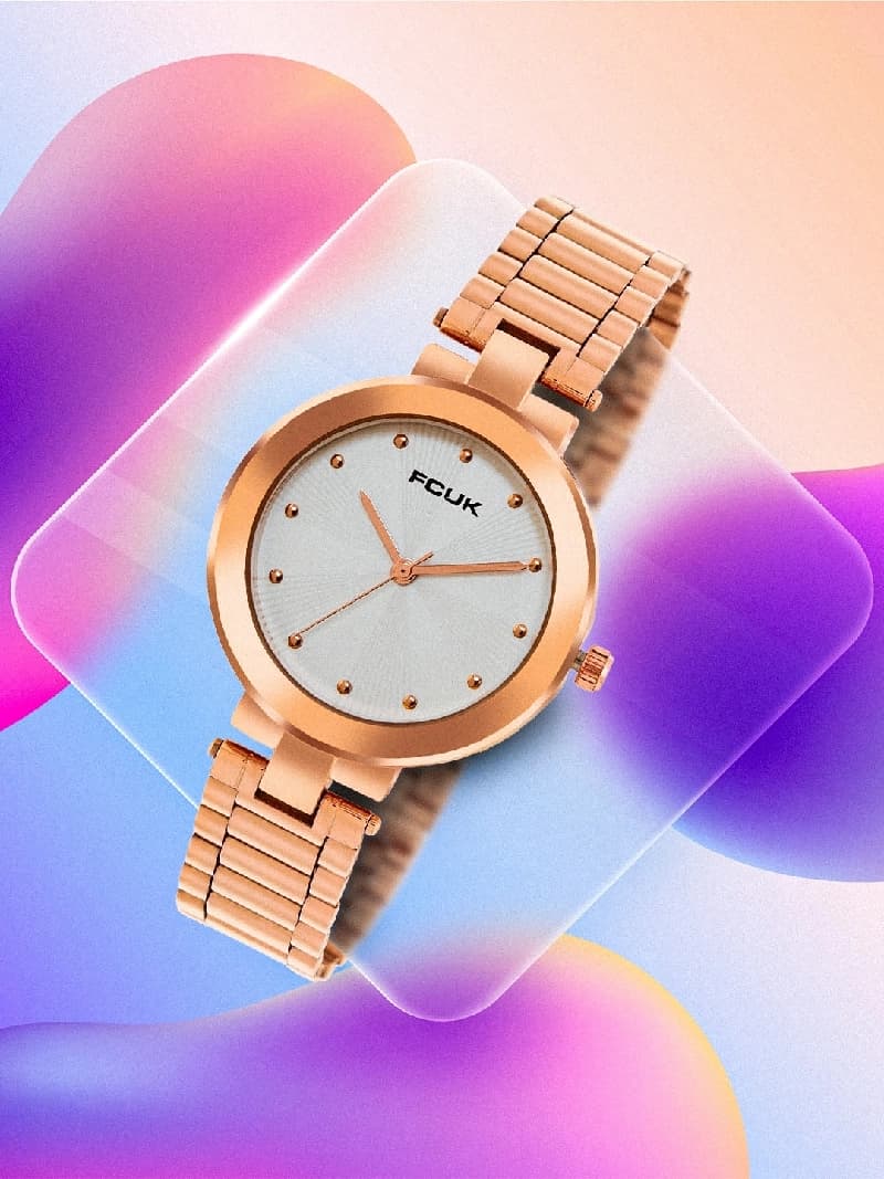 Women's Gold Casual Analogue Watch-FK00028A