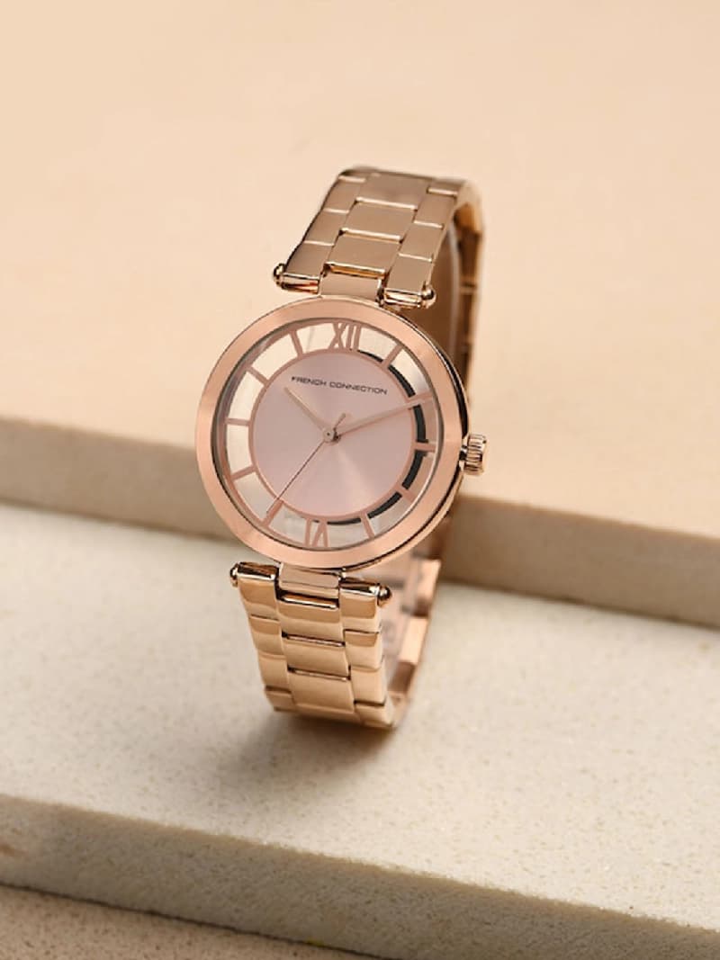 Women's Rose Gold Casual Round Analogue Watch-FCL0001A