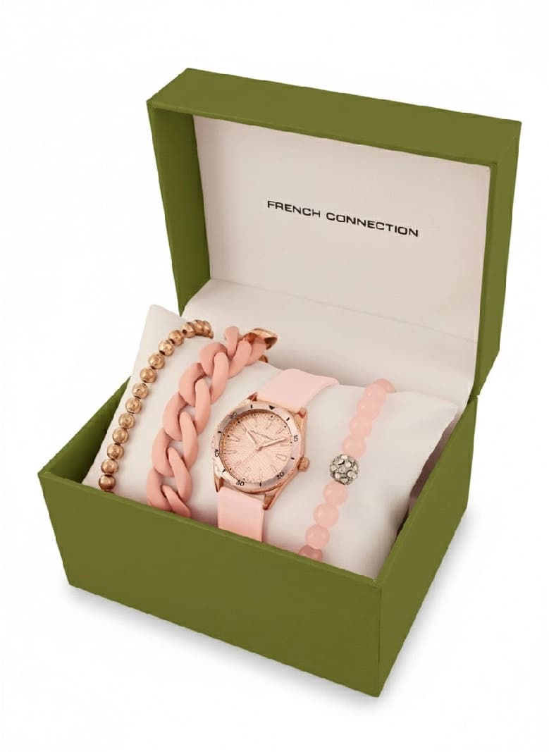 Women's Pink Casual Round Analogue Watch-FCW13PL