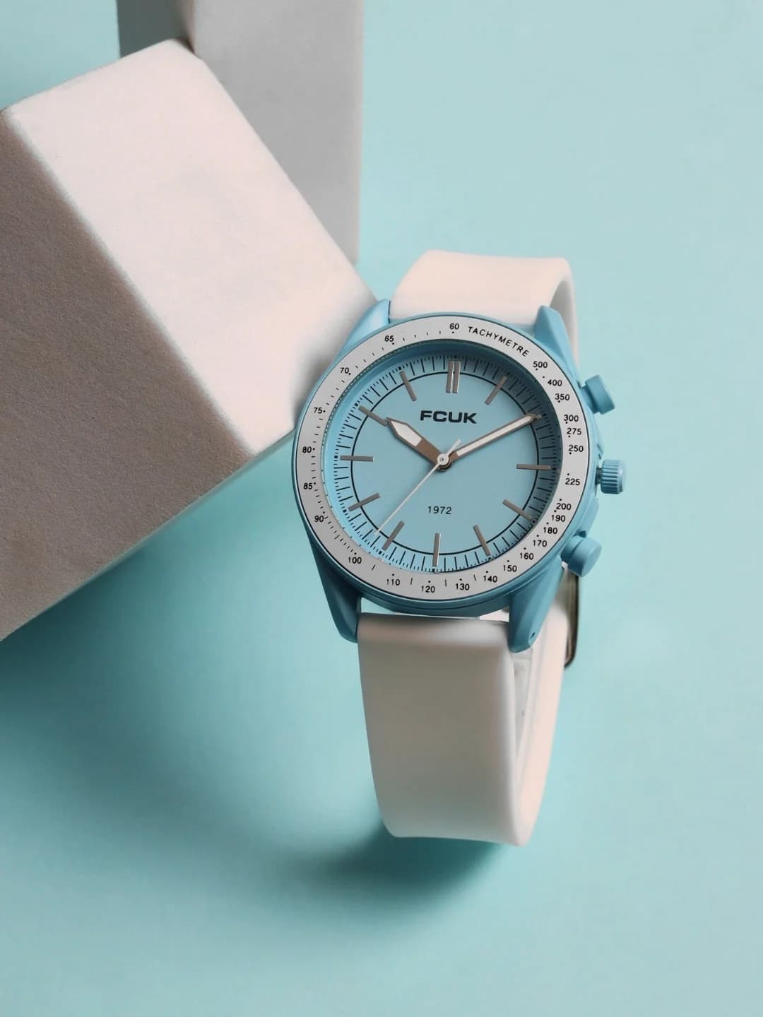 Men's White Casual Round Analogue Watch-FCMX3B