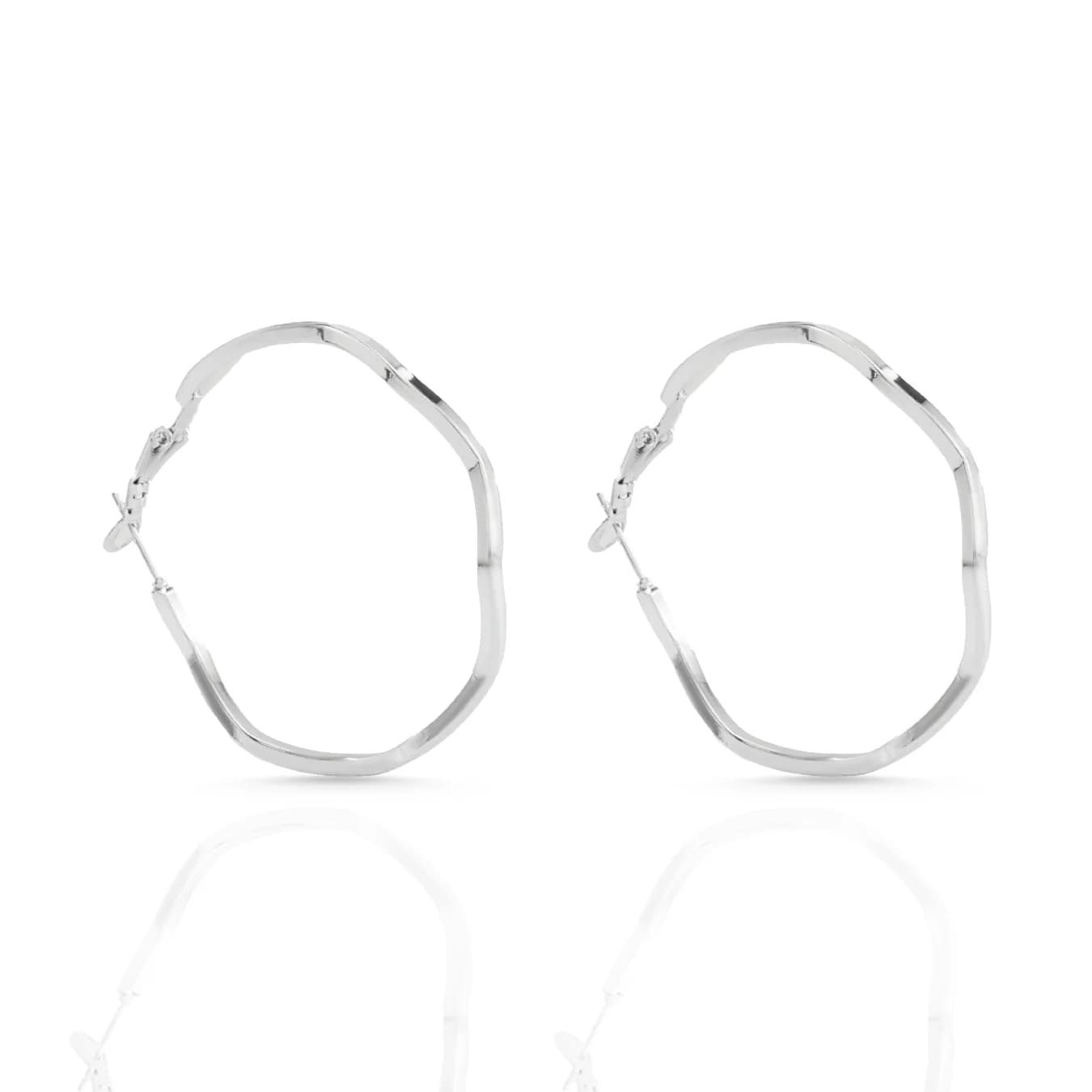 Women's Silver Small Grace Hoops