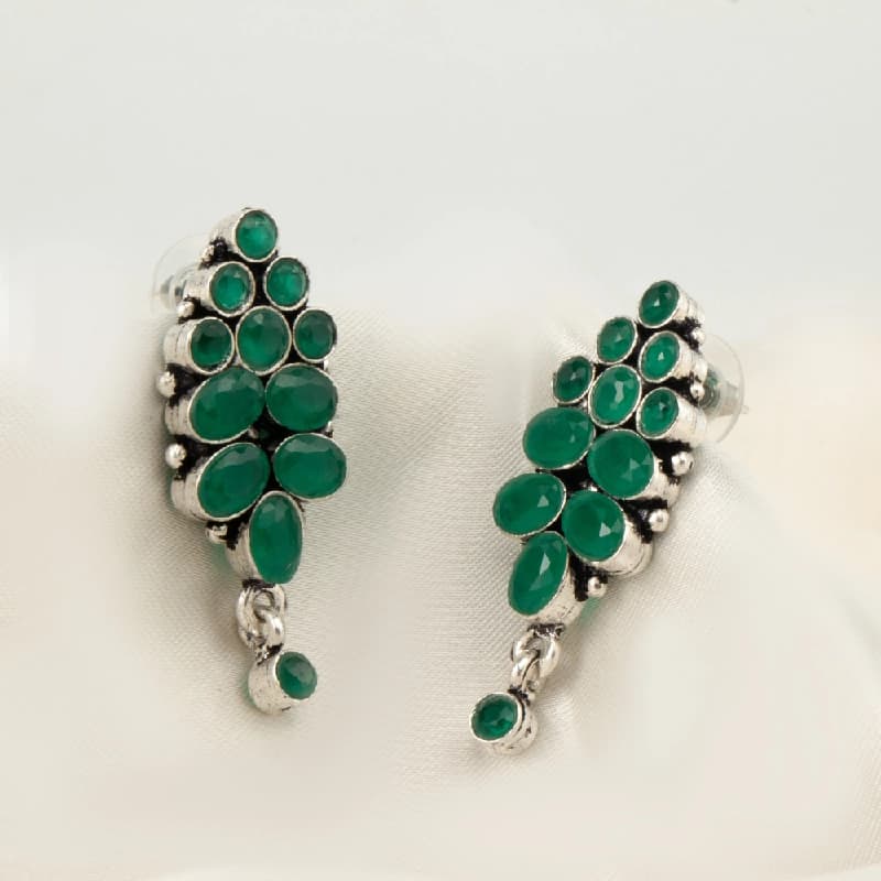 Women's Green Floret Bloom Danglers