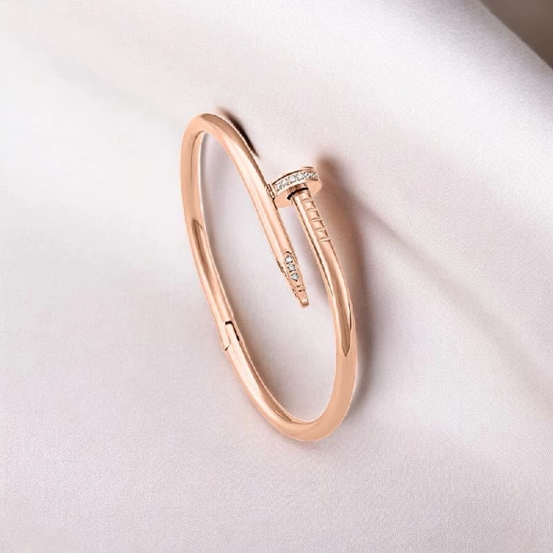 Women's Gold Nail Bangle Bracelet Waterproof & Anti-Tarnish