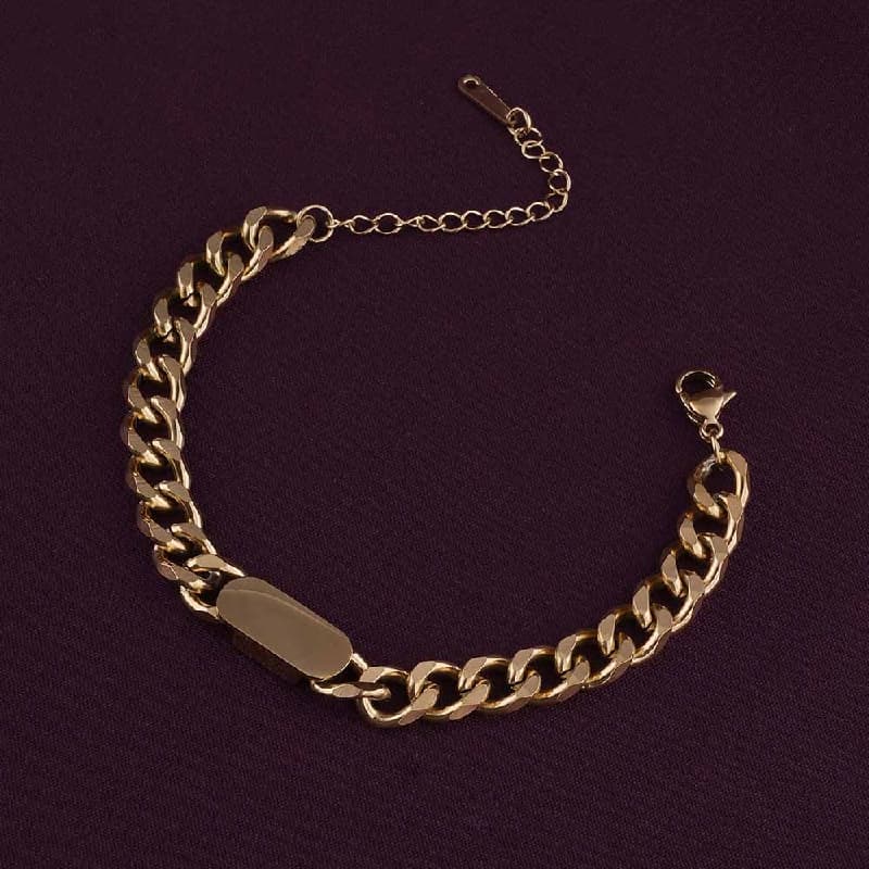 Women's Gold Small Bar Bracelet Waterproof & Anti-Tarnish