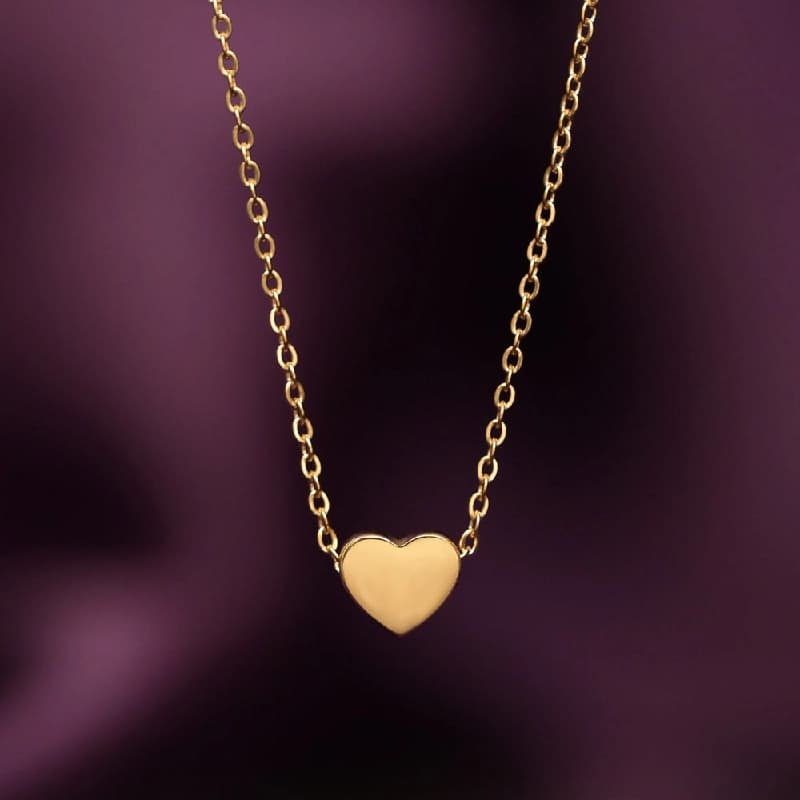 Women's Gold Plated Paris Heart Necklace Waterproof & Anti-Tarnish