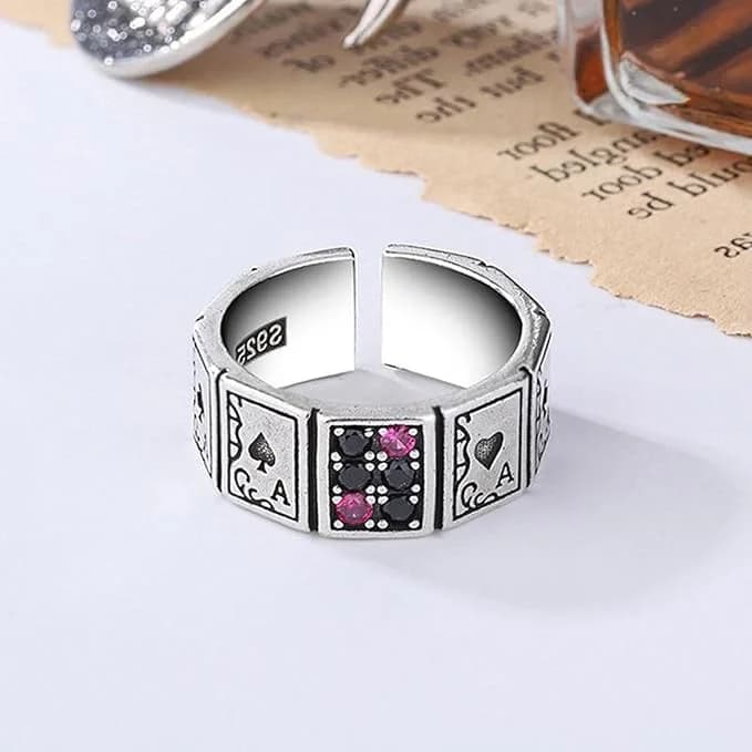 Men's Fortunes Card Ring