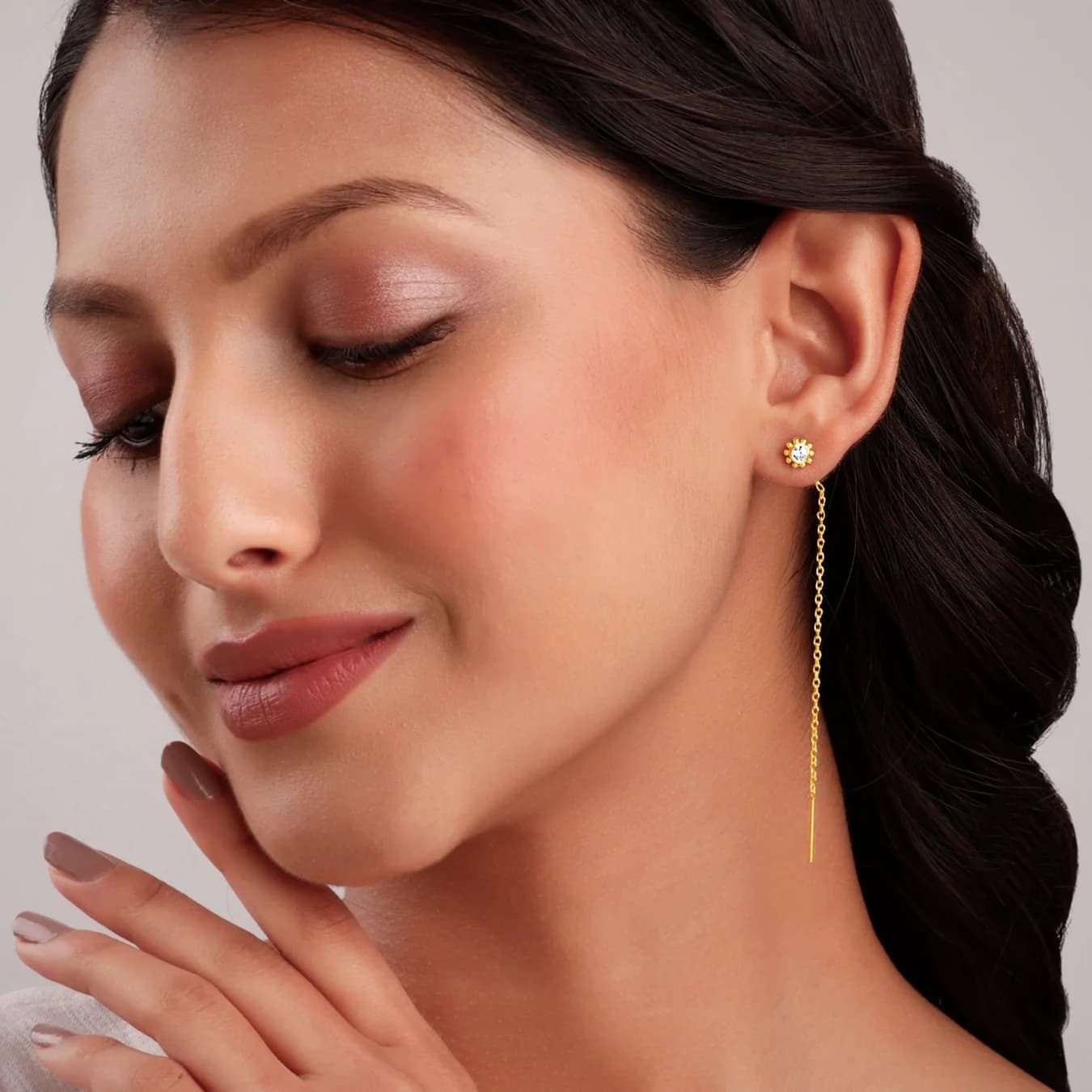 Women's Golden Bling Sui Dhaga Earrings