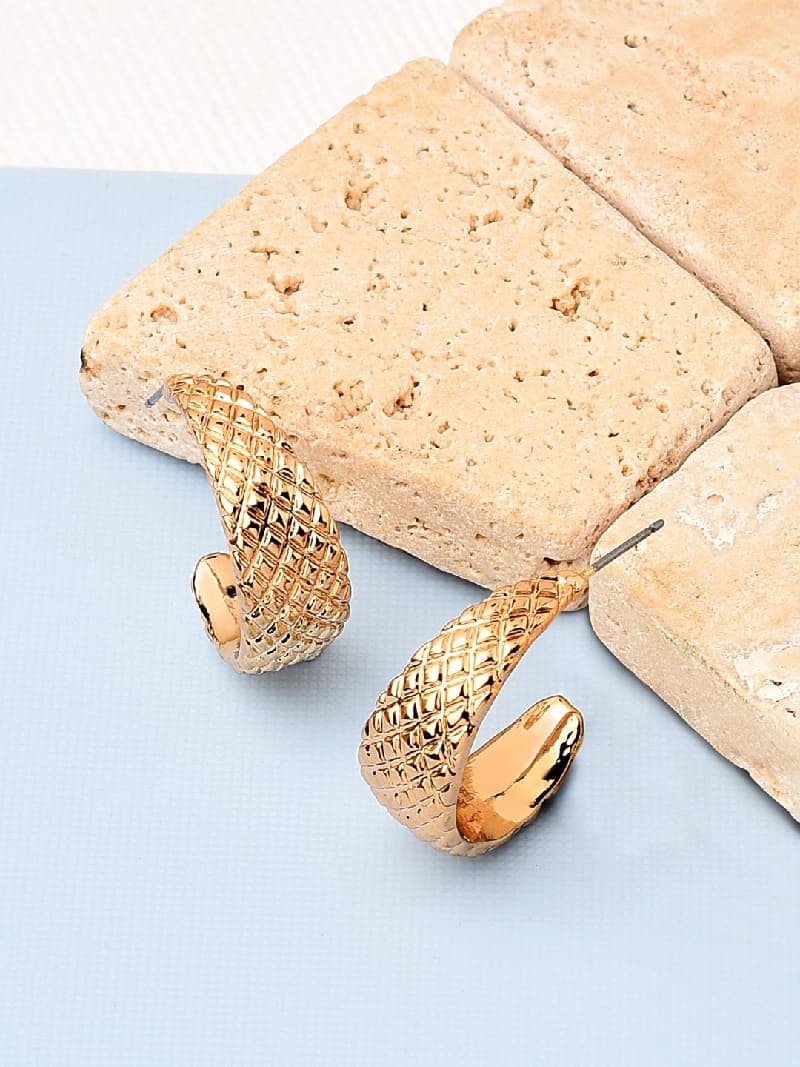 Women's Reconnected Quilted Hoop Earrings