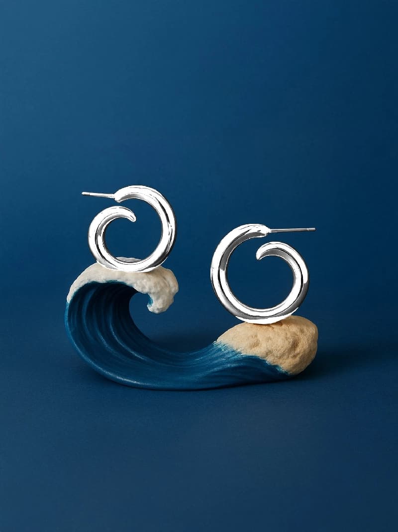 Women's Statement Sun Hoop Earrings