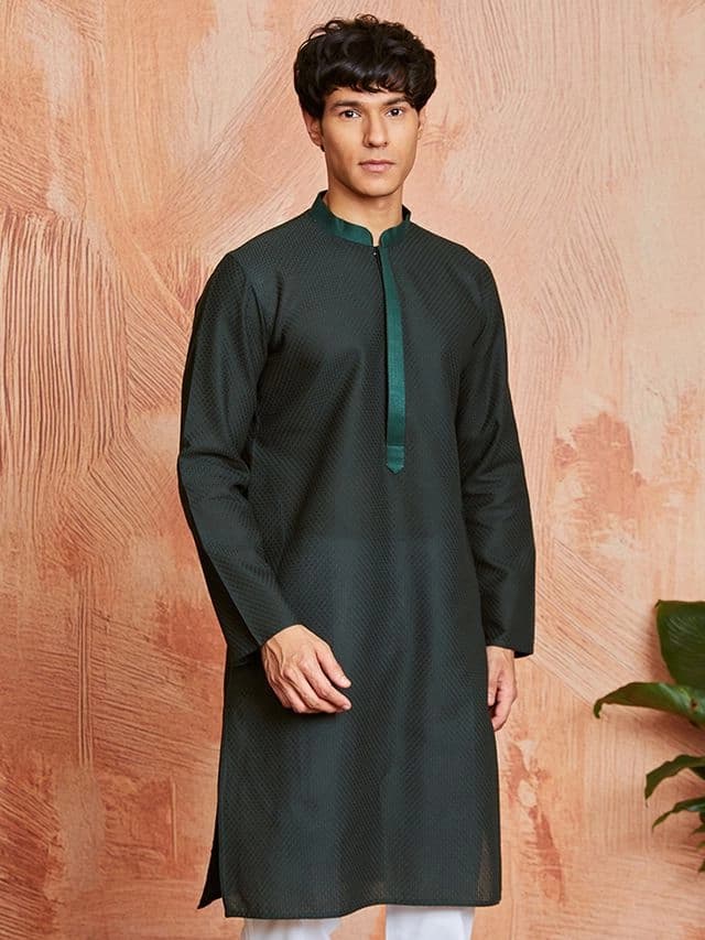 Men's Green Festive Kurta