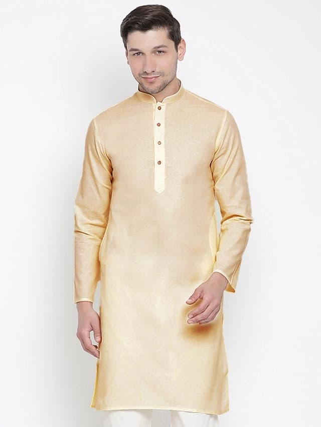Men's Beige Festive Kurta