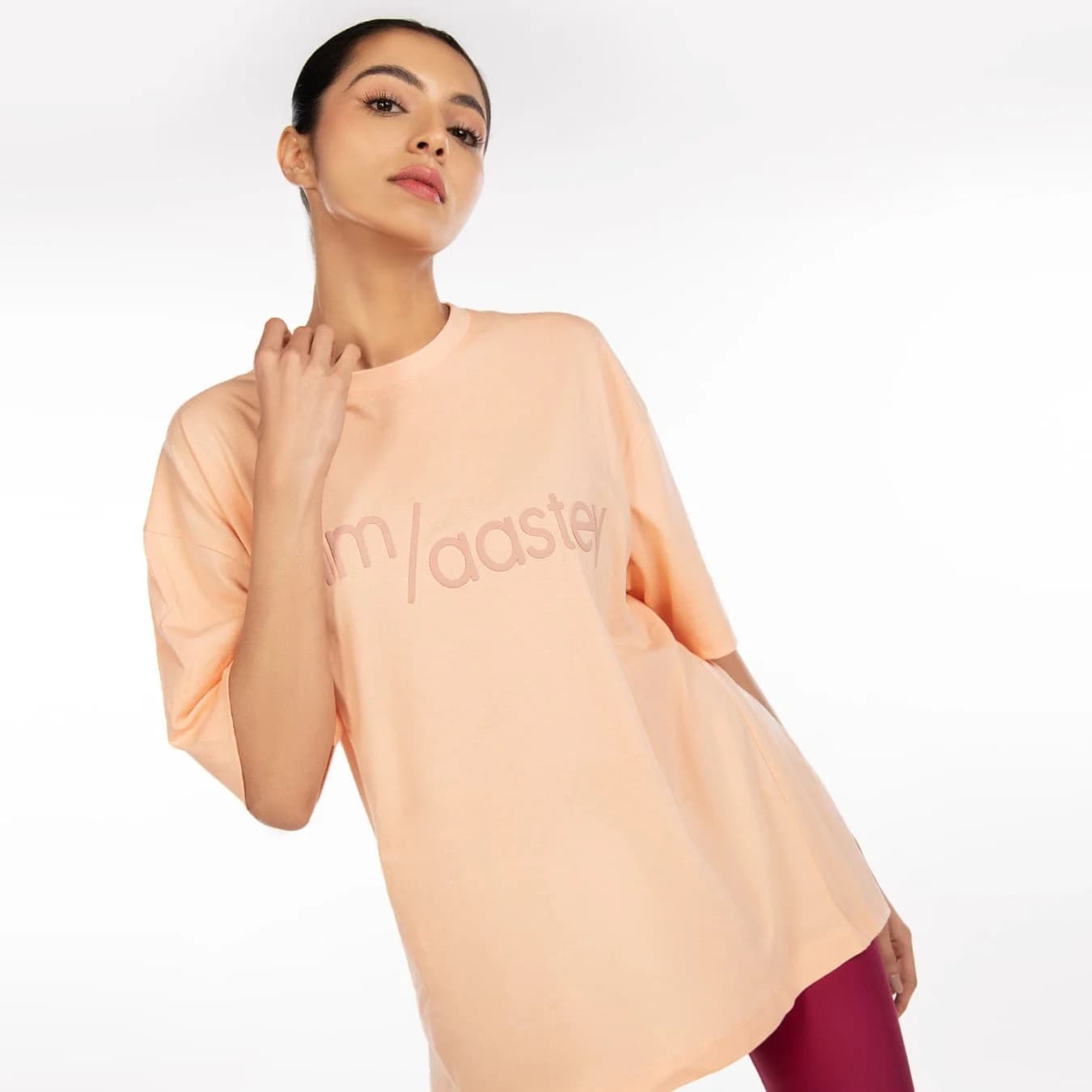 Unisex Pink Casual Printed Oversized Fit Tshirt