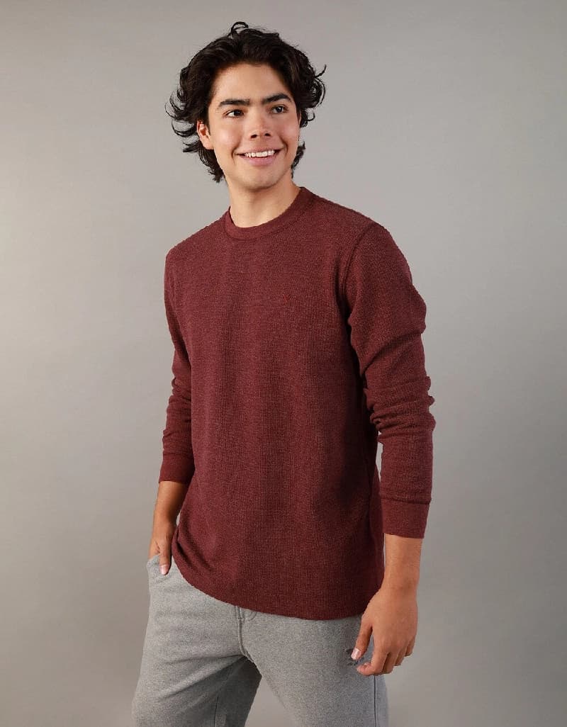 Men's Red Casual Solid Regular Fit Tshirt