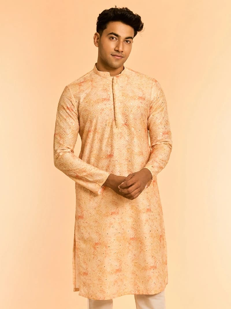 Men's Yellow Festive Kurta